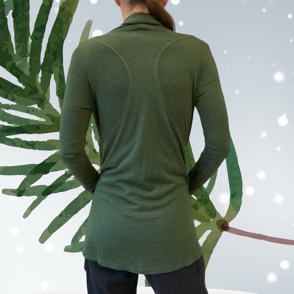 Staccato Green Stretch Cardigan / Jacket, Side Front Zip, Side Pockets, Sz S - Picture 2 of 14